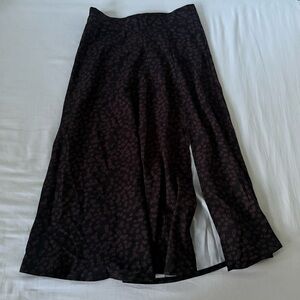 Elegant Black Floral Women's Skirt